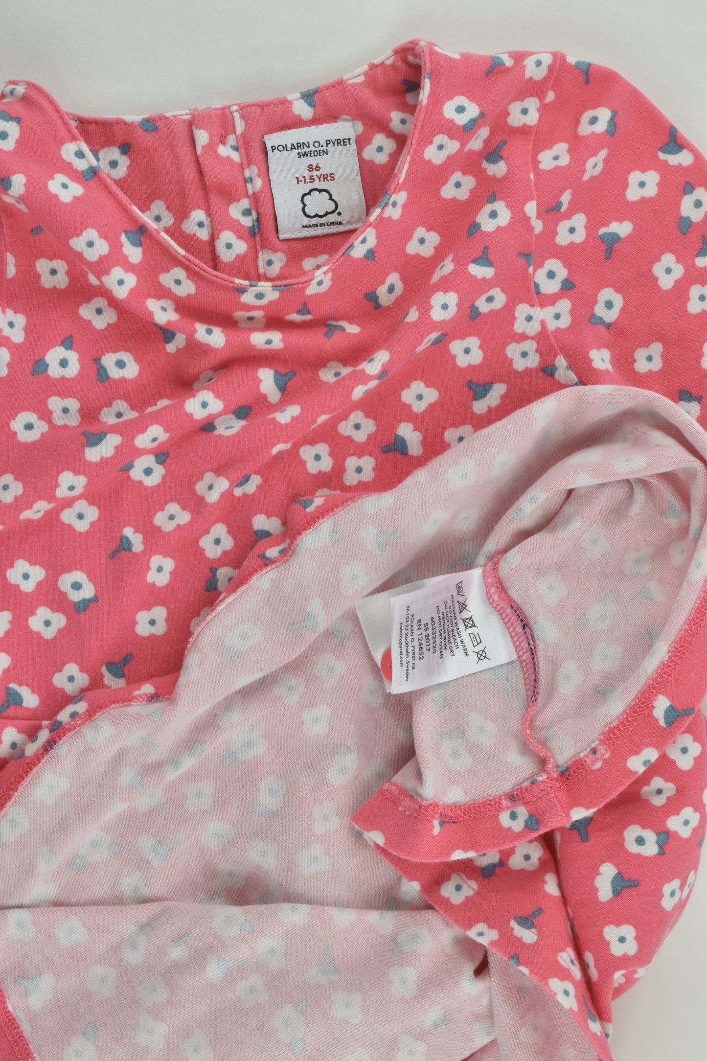 Polarn O. Pyret Size 1 (86 cm) Twirly Floral Dress