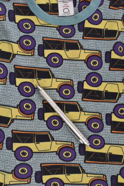 Polarn O. Pyret Size 3-4 (104 cm) Cars Retro Print Top