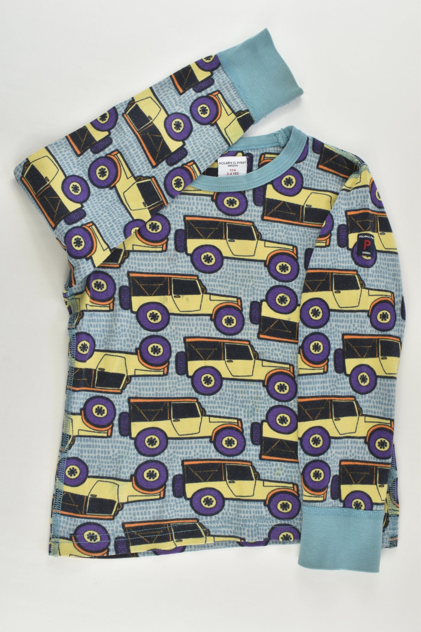 Polarn O. Pyret Size 3-4 (104 cm) Cars Retro Print Top