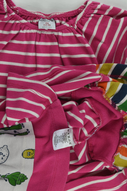 Polarn O. Pyret Size 3-4 (104 cm) Stripes and Veggies Dress