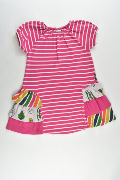 Polarn O. Pyret Size 3-4 (104 cm) Stripes and Veggies Dress