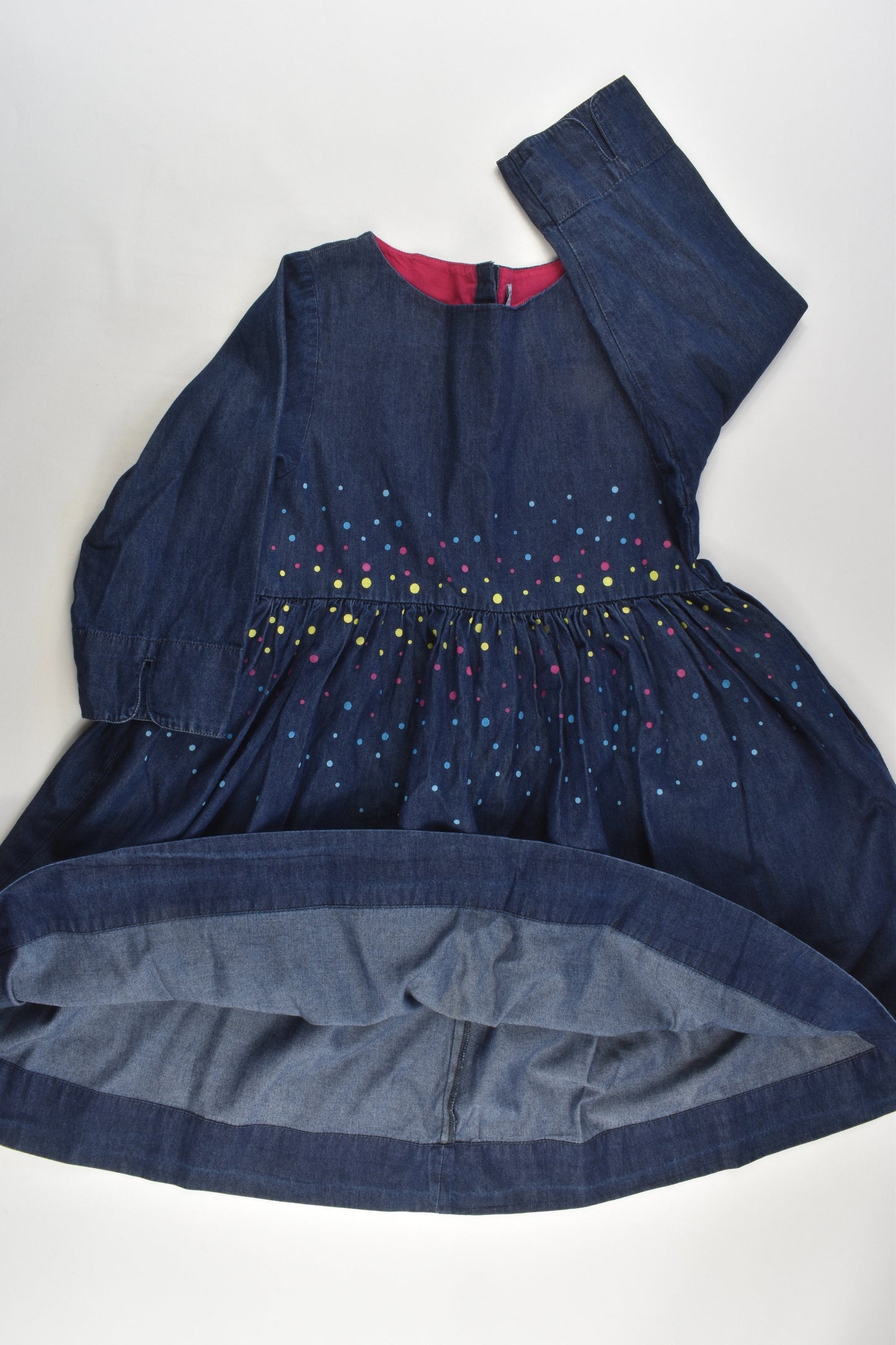 Polarn O. Pyret Size 4-6 (110/116 cm) Lightweight Denim Dress