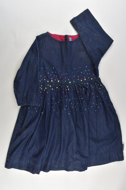Polarn O. Pyret Size 4-6 (110/116 cm) Lightweight Denim Dress