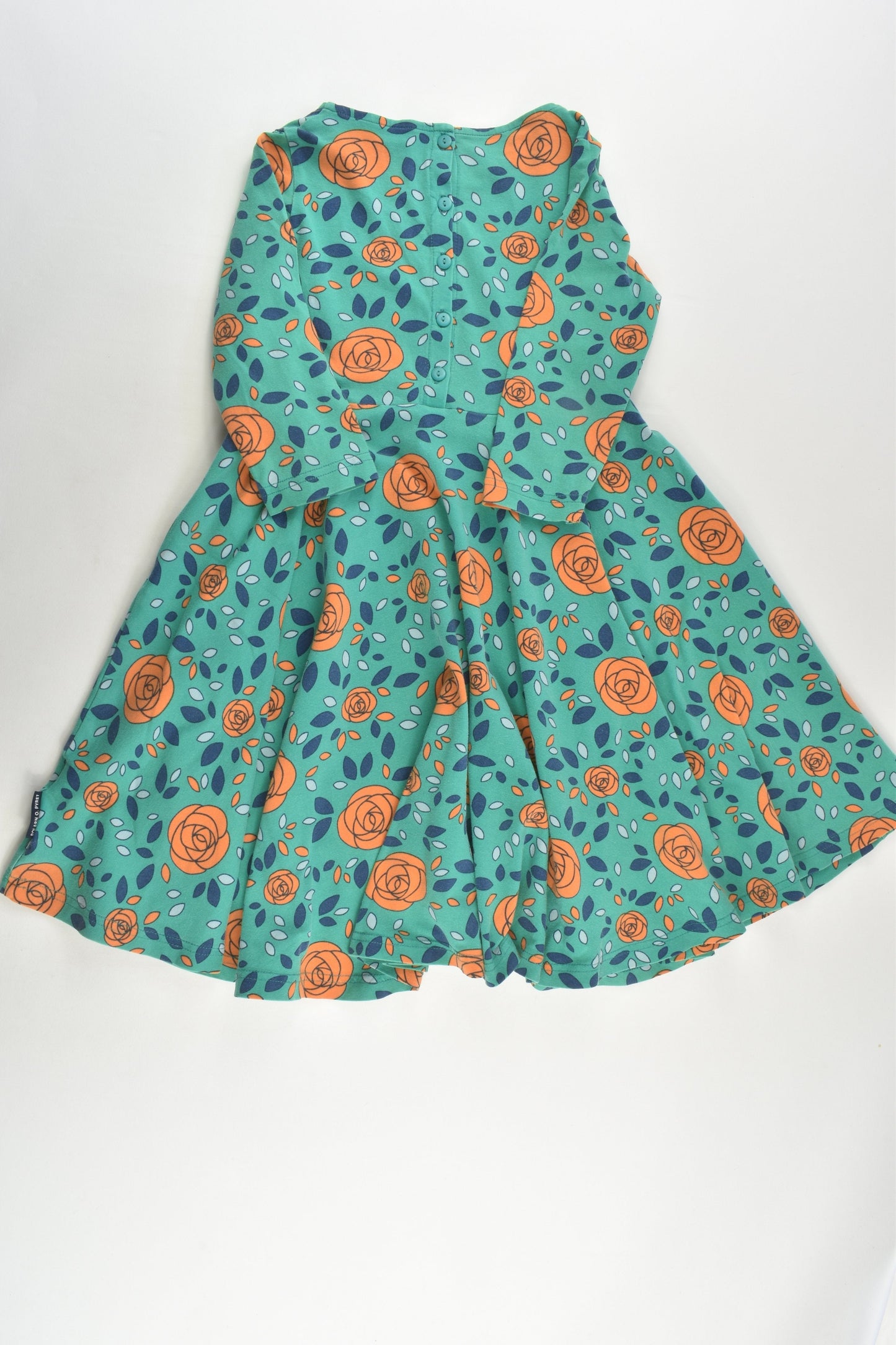Polarn O. Pyret Size 5-6 (110/116 cm) Roses Twirly Dress