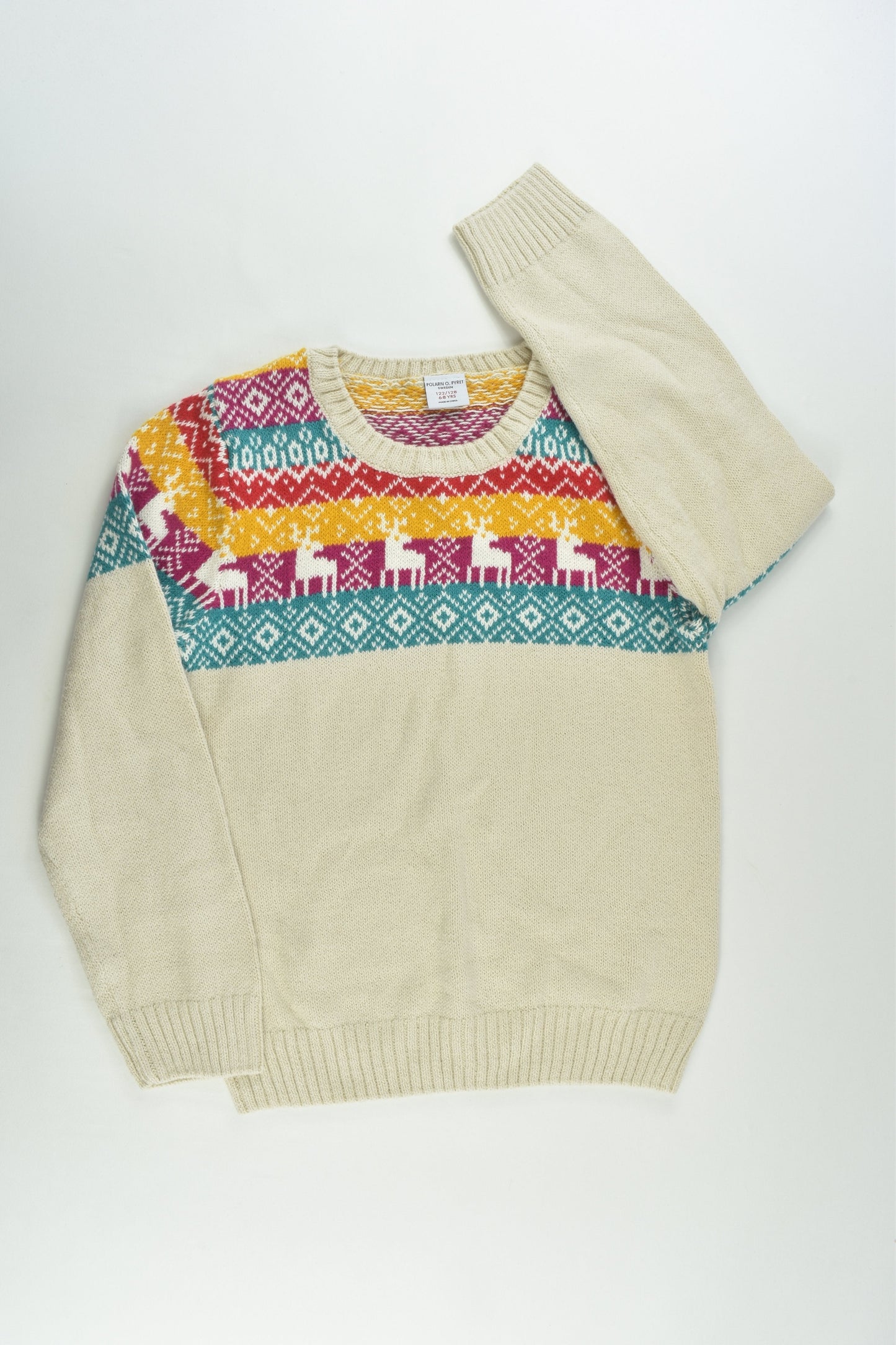 Polarn O. Pyret Size 6-8 (122/128 cm) Nordic Knitted Jumper