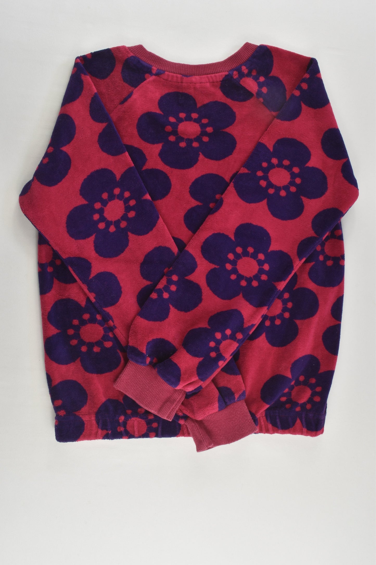 Polarn O. Pyret Size 6-8 (122/128 cm) Retro Flowers Velour Jumper