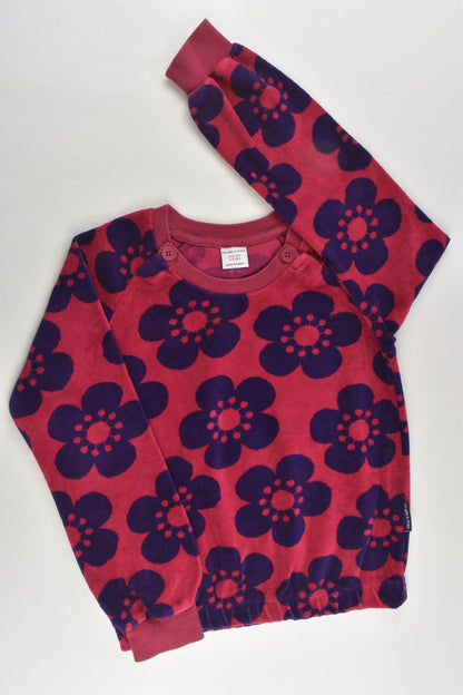 Polarn O. Pyret Size 6-8 (122/128 cm) Retro Flowers Velour Jumper
