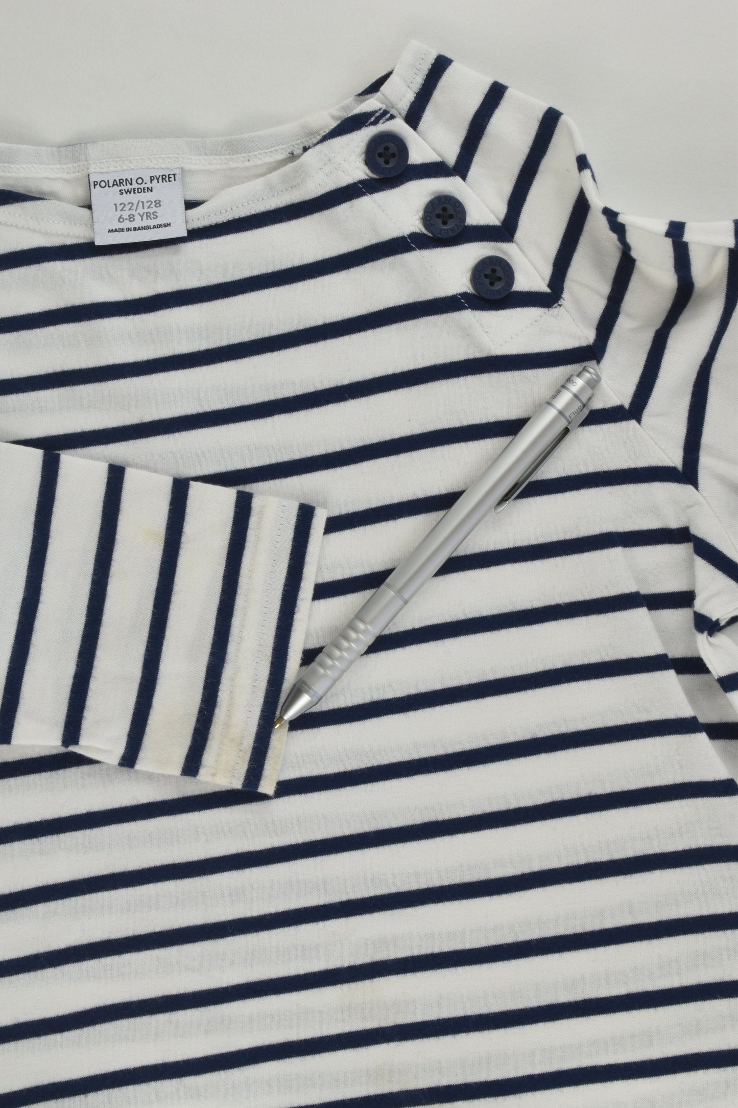 Polarn O. Pyret Size 6-8 (122/128 cm) Striped Top