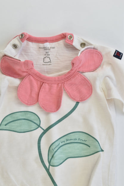 Polarn O. Pyret (Sweden) Size 00 (68 cm) 'Forever My Favorite Flower' Bodysuit
