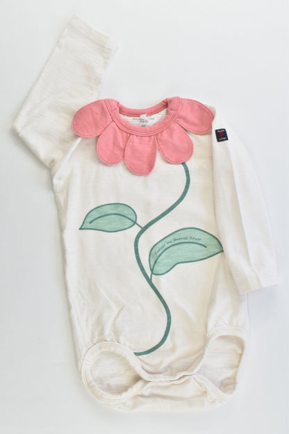 Polarn O. Pyret (Sweden) Size 00 (68 cm) 'Forever My Favorite Flower' Bodysuit