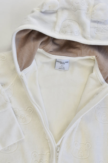 Polarn O. Pyret (Sweden) Size 000-00 (2-4 months, 62 cm) Teddies Hooded Onesie