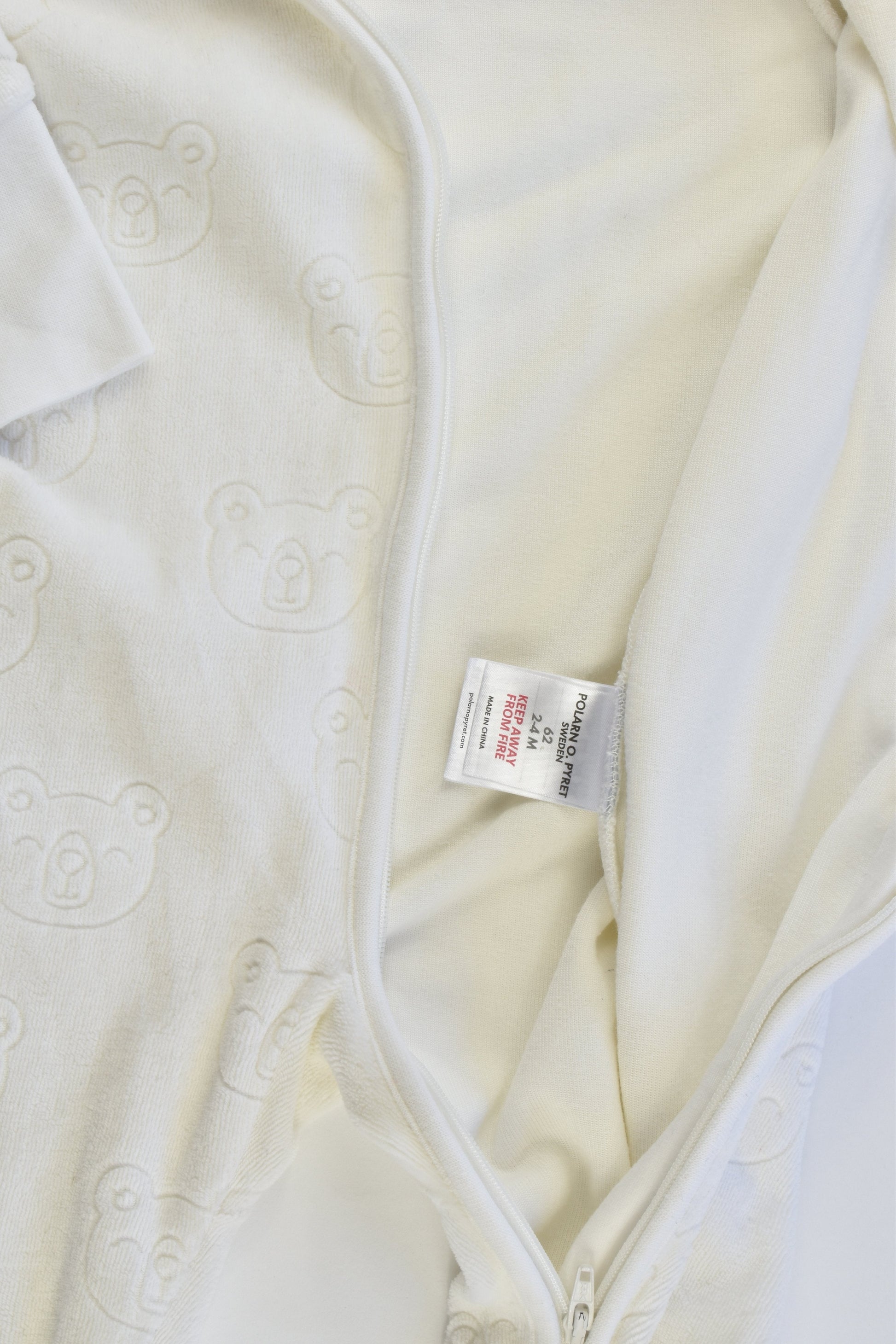 Polarn O. Pyret (Sweden) Size 000-00 (2-4 months, 62 cm) Teddies Hooded Onesie