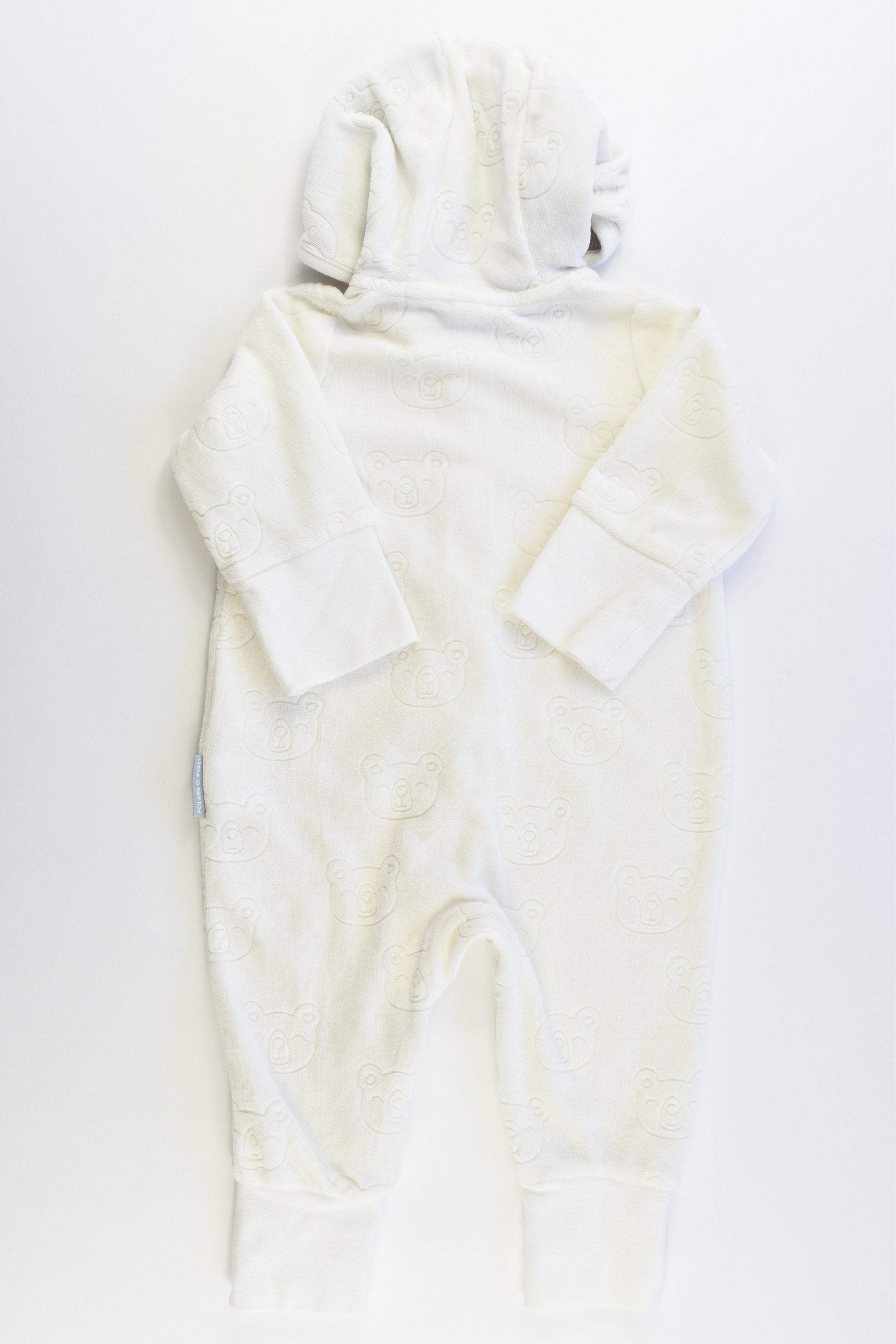 Polarn O. Pyret (Sweden) Size 000-00 (2-4 months, 62 cm) Teddies Hooded Onesie