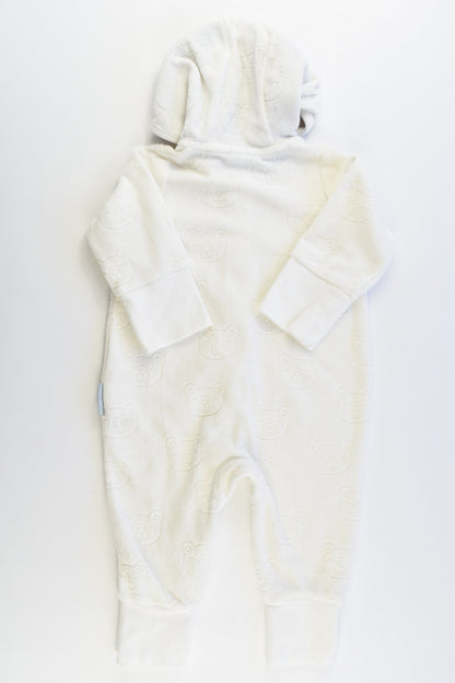 Polarn O. Pyret (Sweden) Size 000-00 (2-4 months, 62 cm) Teddies Hooded Onesie