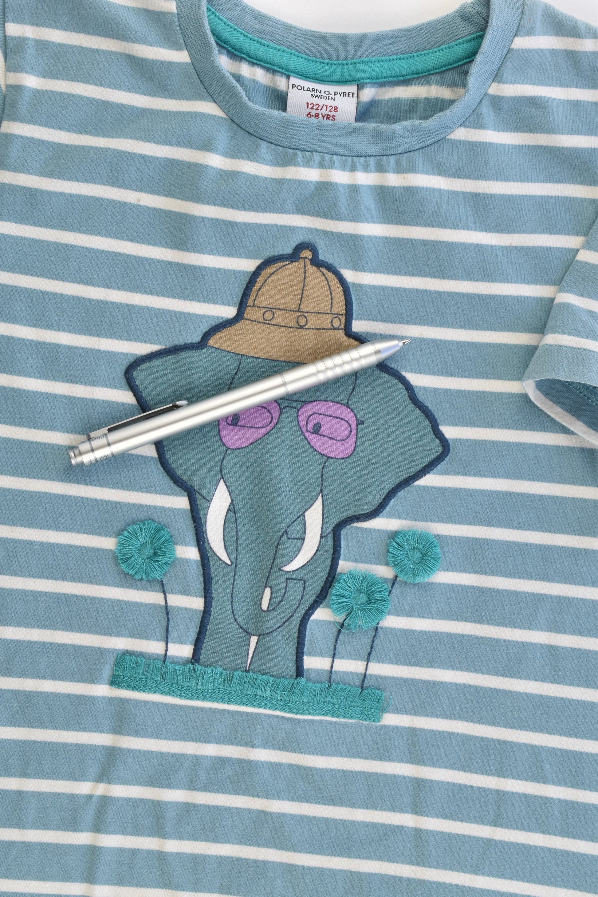Polarn O. Pyret (Sweden) Size 6-8 (122/128 cm) Elephant T-shirt