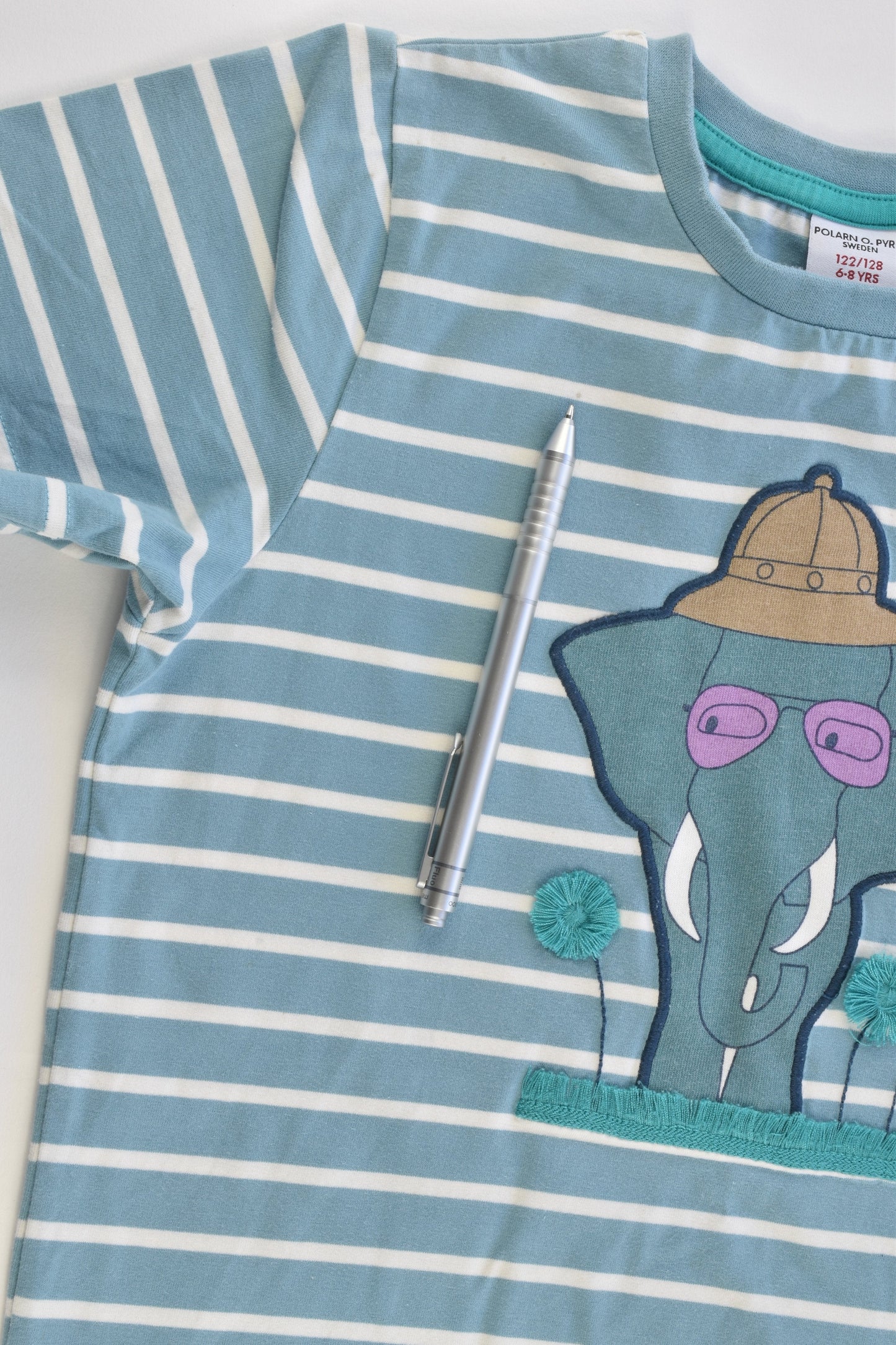 Polarn O. Pyret (Sweden) Size 6-8 (122/128 cm) Elephant T-shirt