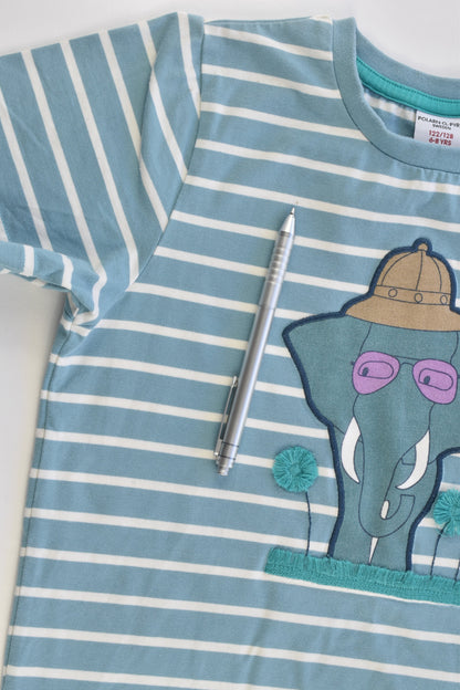 Polarn O. Pyret (Sweden) Size 6-8 (122/128 cm) Elephant T-shirt