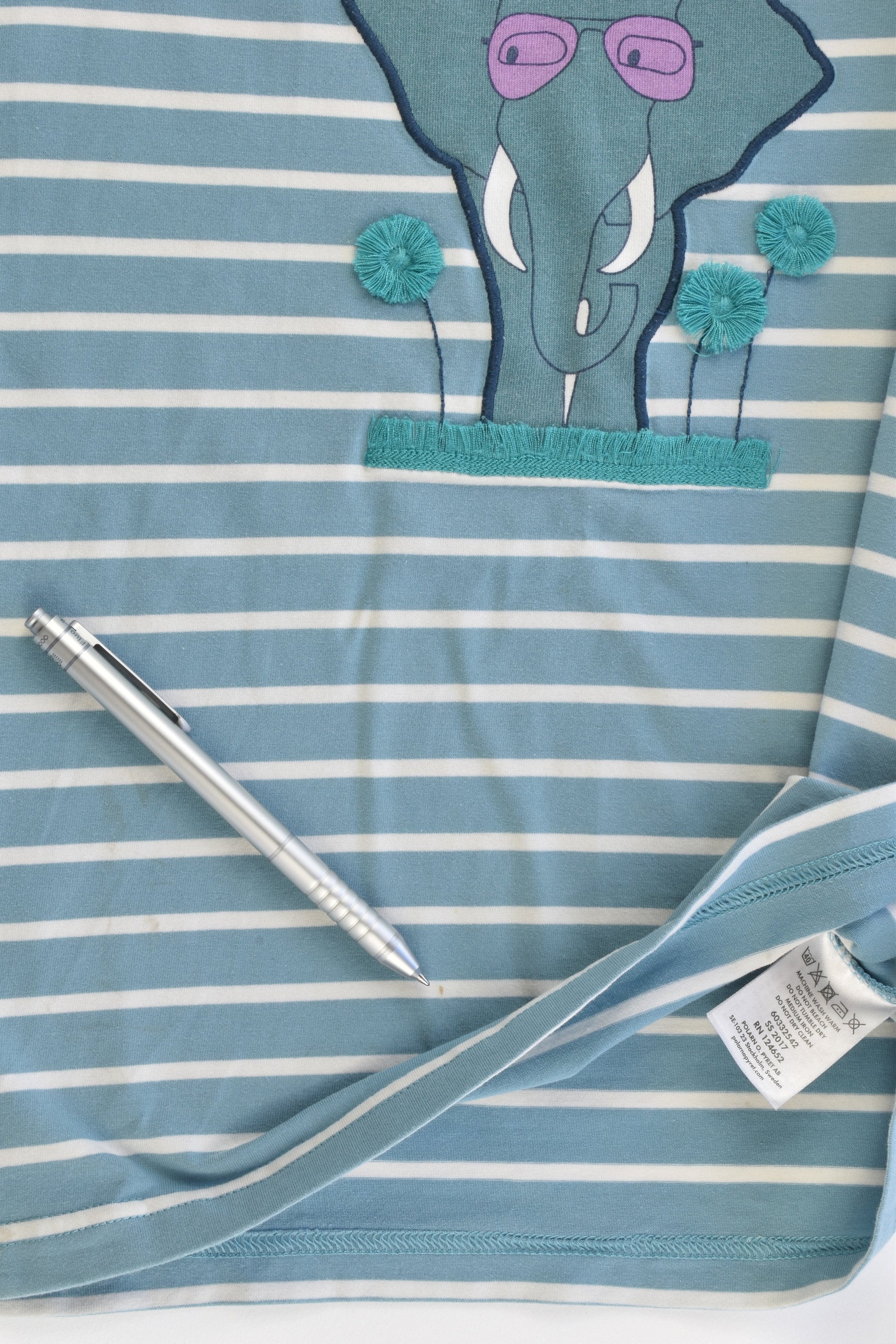 Polarn O. Pyret (Sweden) Size 6-8 (122/128 cm) Elephant T-shirt