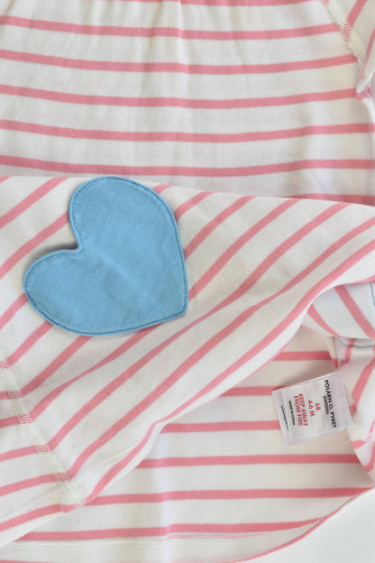 Polarn O. Pyret (Sweden) Size 68 cm (4-6 months) Striped Dress with Love Hearts Pockets