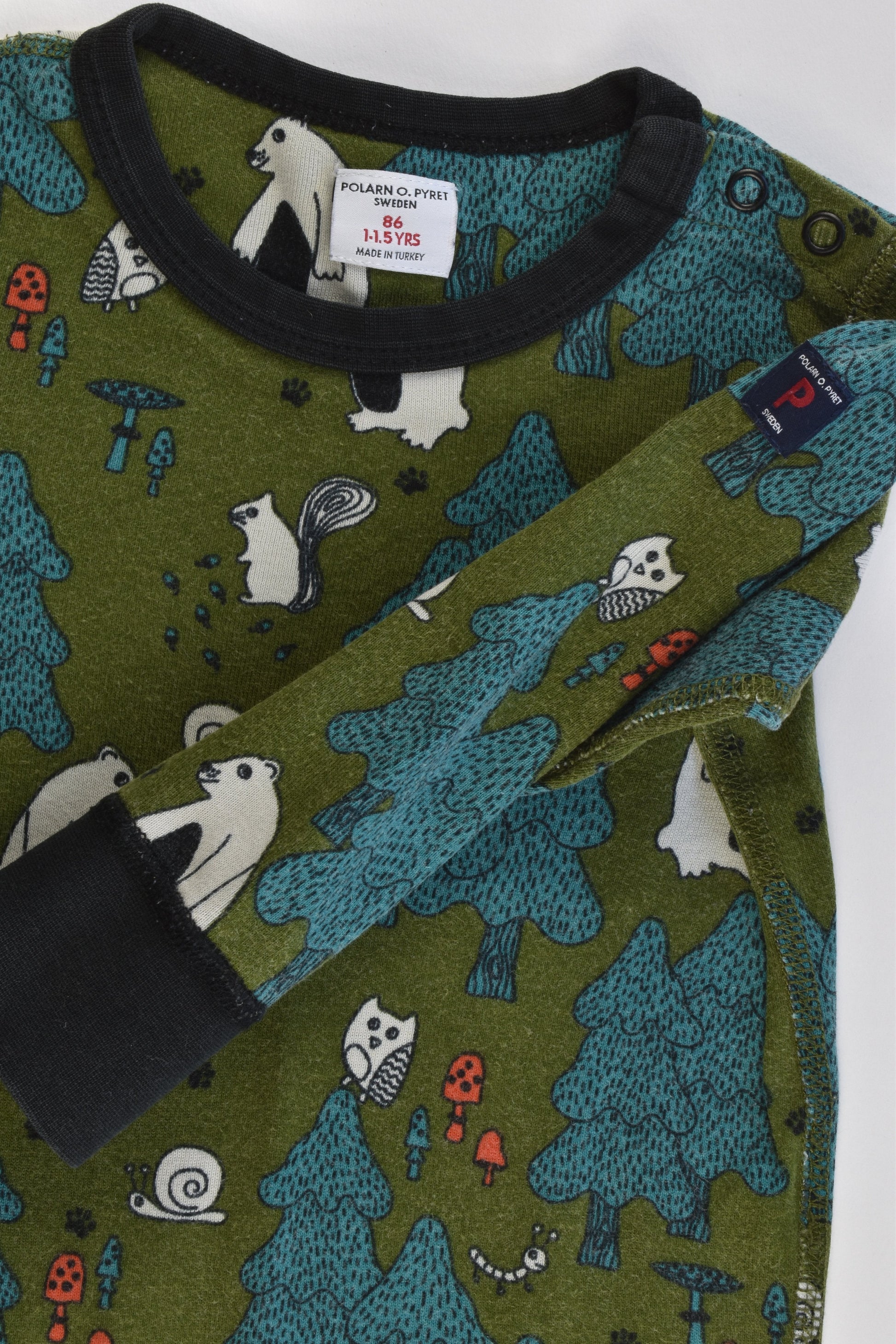 Polarn O. Pyret Sweden Size 86 cm (1-1.5 years) Forest Top