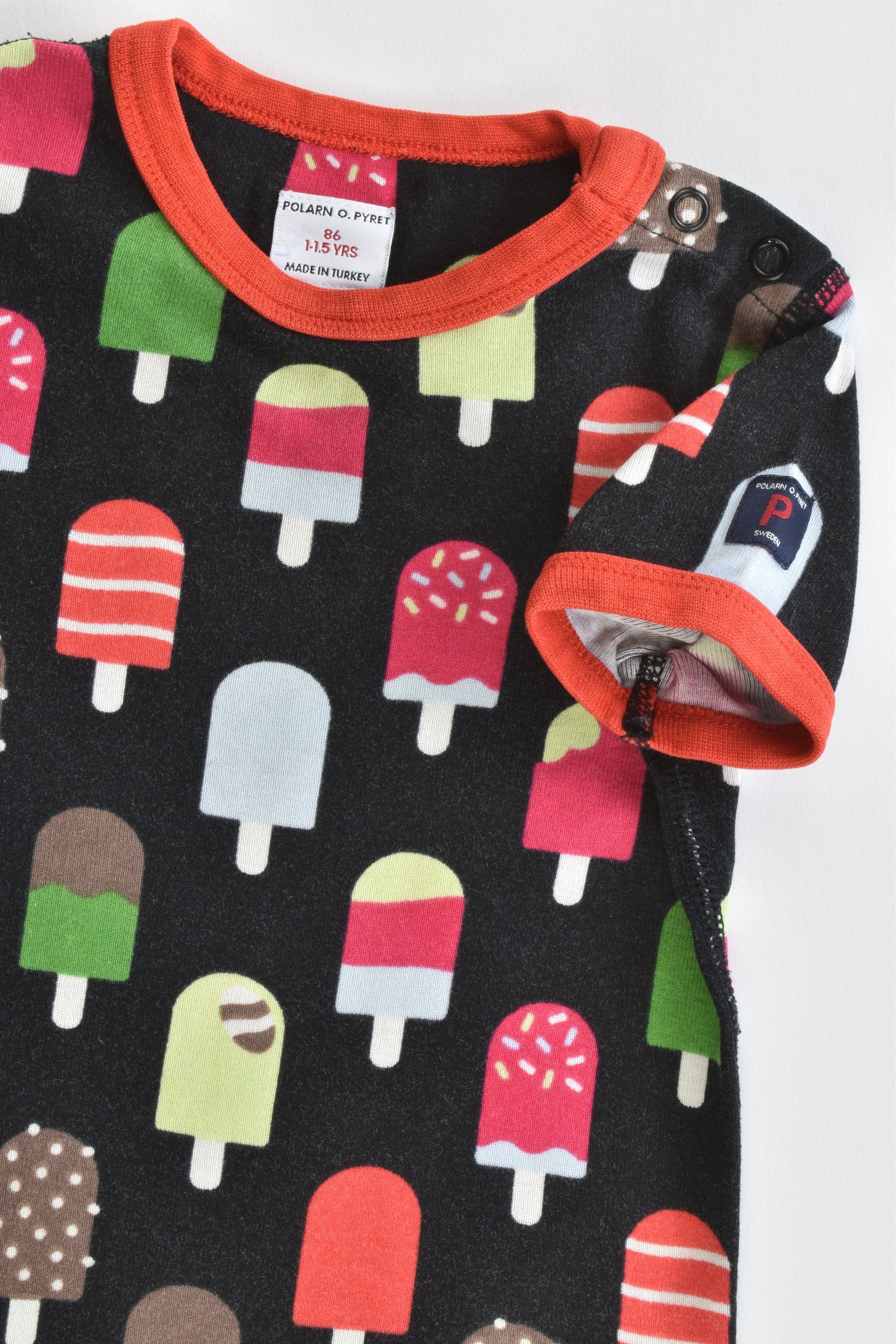 Polarn O. Pyret Sweden Size 86 cm (1-1.5 years) Ice Cream T-shirt