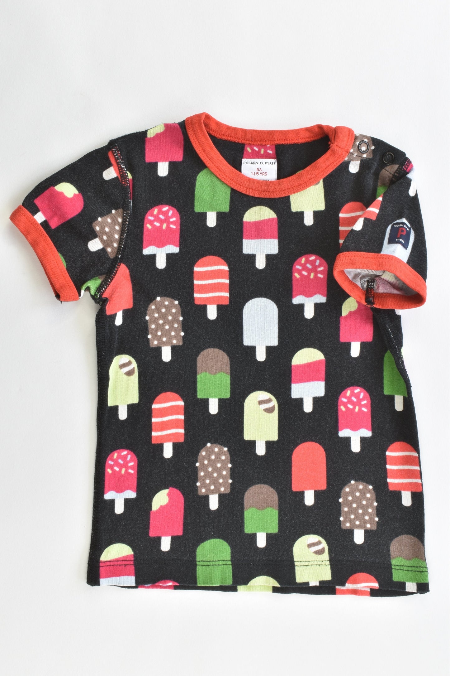 Polarn O. Pyret Sweden Size 86 cm (1-1.5 years) Ice Cream T-shirt