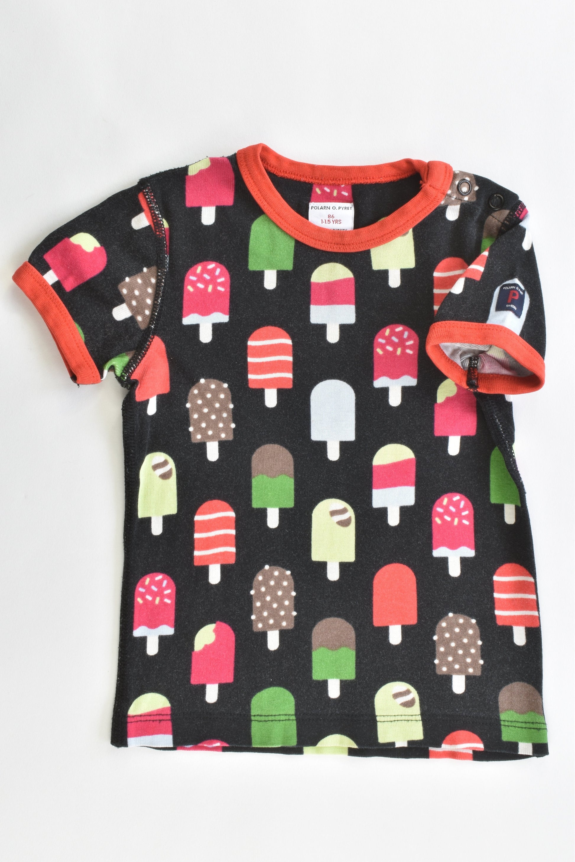 Polarn O. Pyret Sweden Size 86 cm (1-1.5 years) Ice Cream T-shirt