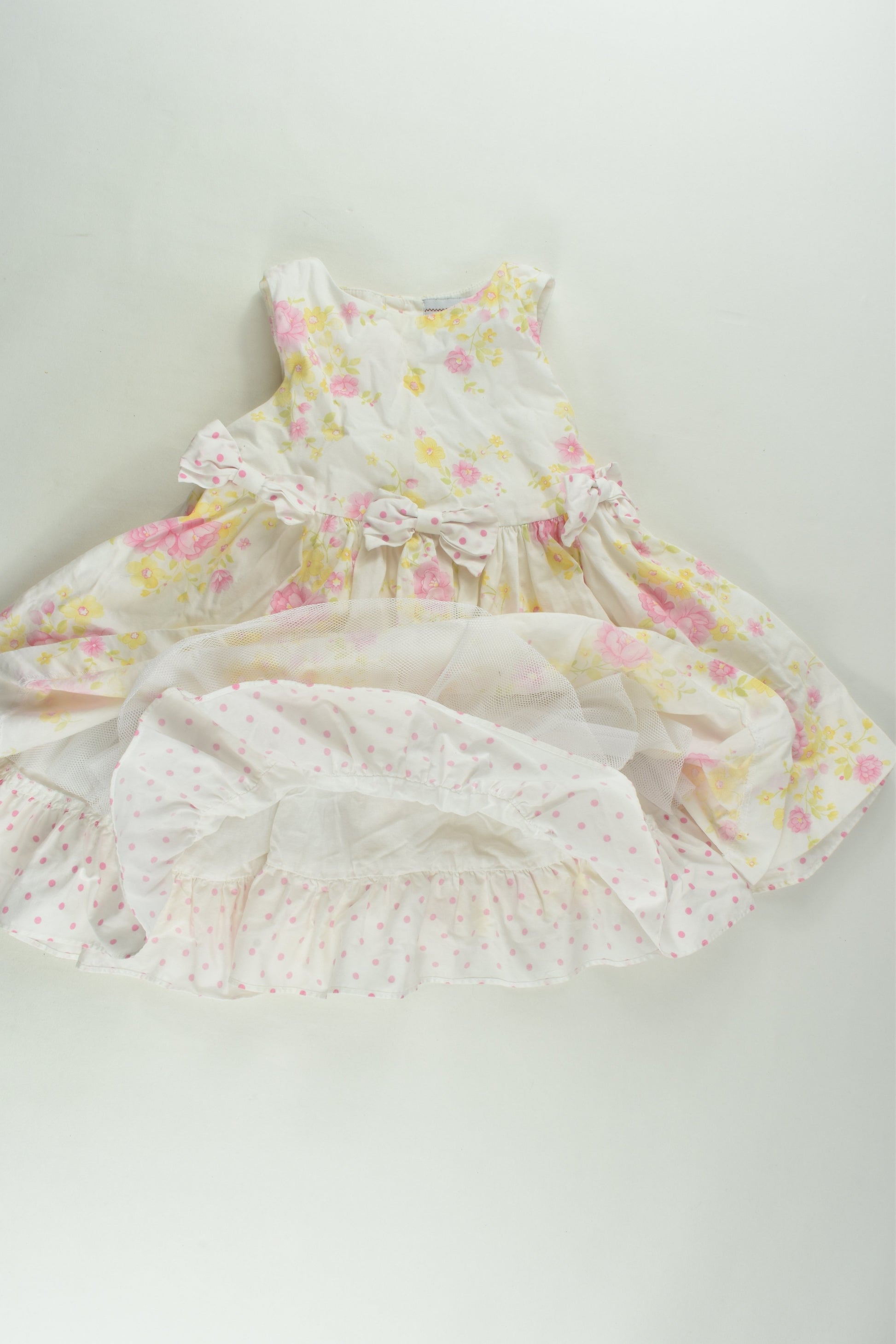 Polly and Friends Size 1-2 (24 months) Lined Floral Dress