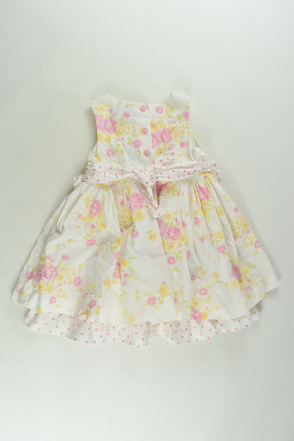 Polly and Friends Size 1-2 (24 months) Lined Floral Dress