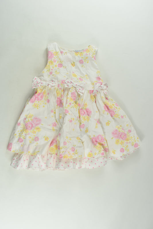 Polly and Friends Size 1-2 (24 months) Lined Floral Dress