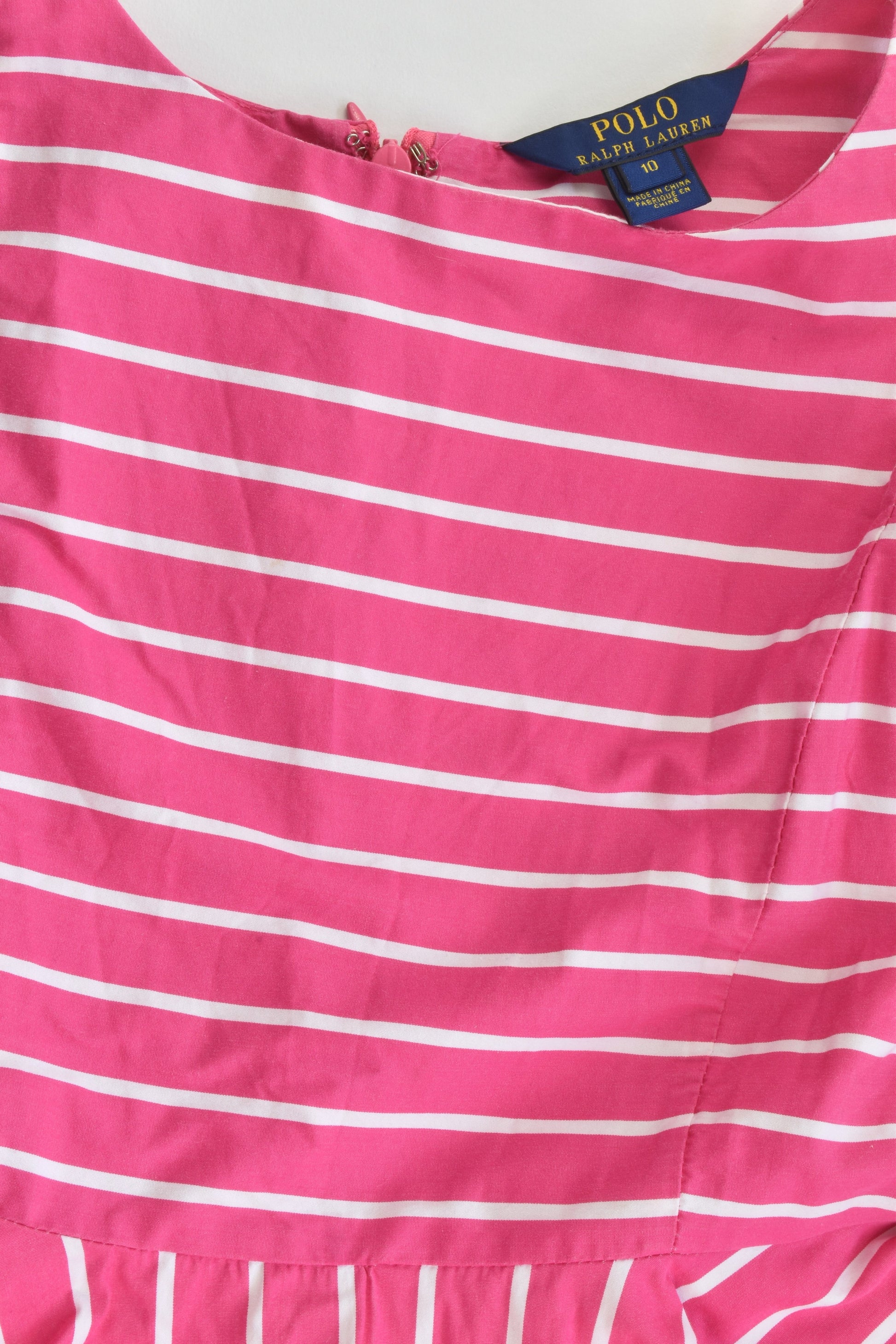 Polo Ralph Lauren Size 10 Lined Striped Dress