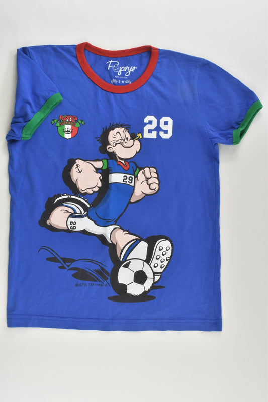 Popeye Size 5-6 Soccer T-shirt