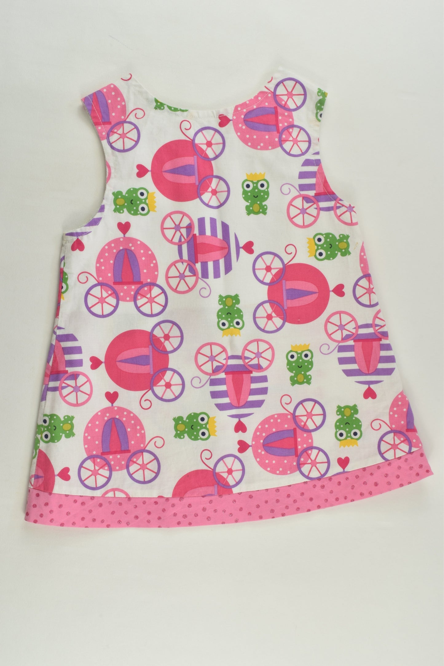 Poppets Size 0 Carriage and Frog Pinafore Dress