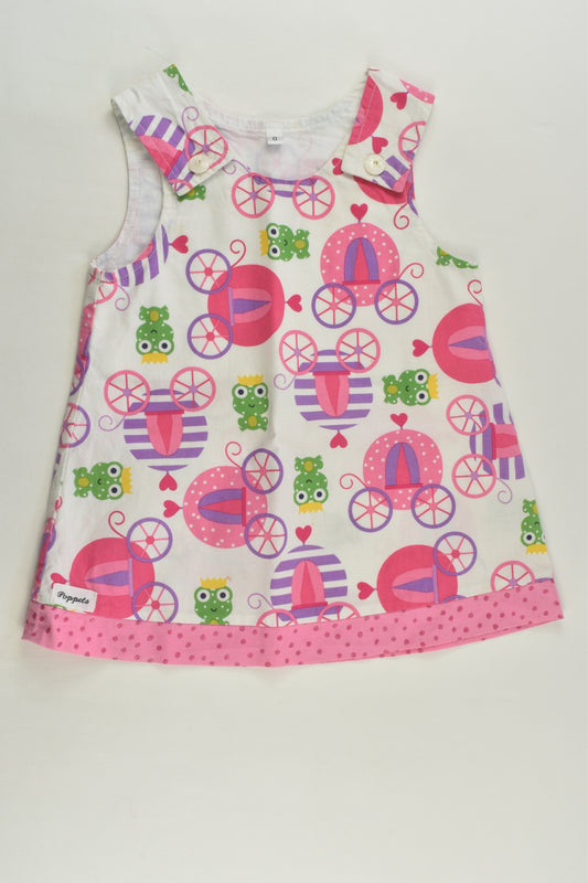 Poppets Size 0 Carriage and Frog Pinafore Dress