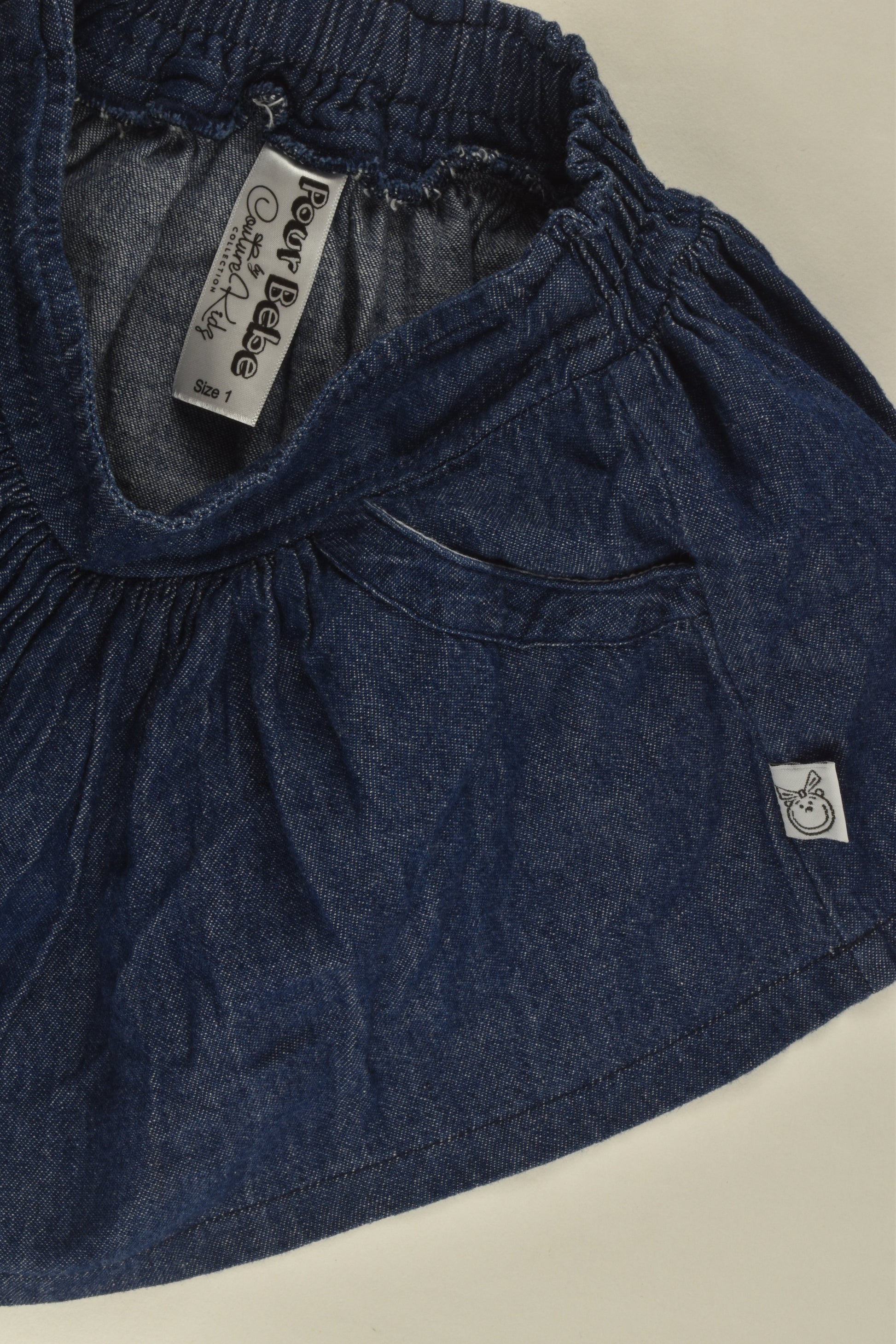 Pour Bebe by Couture Kidz Size 1 Denim Skirt
