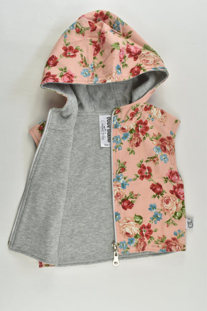 Pour Bebe by Couture Kidz Size 1 Floral Zip Vest