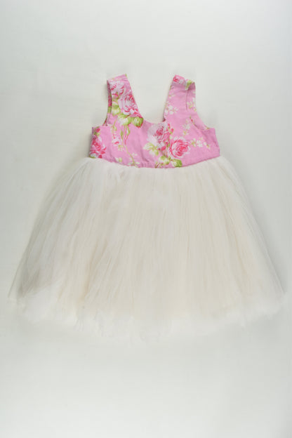 Pour Bebe by Couture Kidz Size 2 Roses Tulle Dress