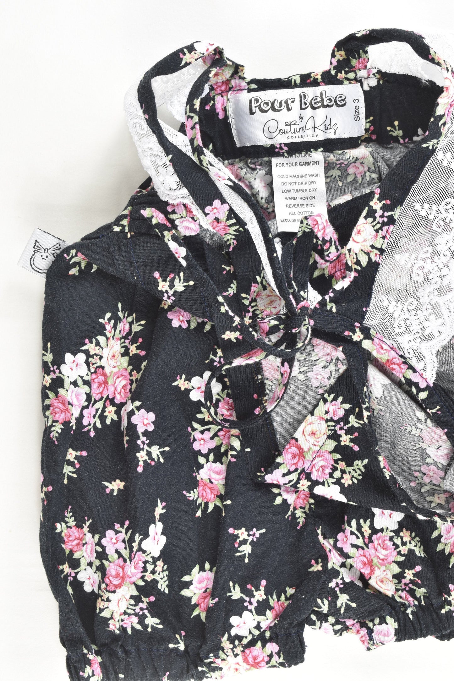 Pour Bebe by Couture Kidz Size 3 Floral Playsuit