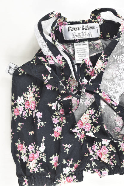 Pour Bebe by Couture Kidz Size 3 Floral Playsuit