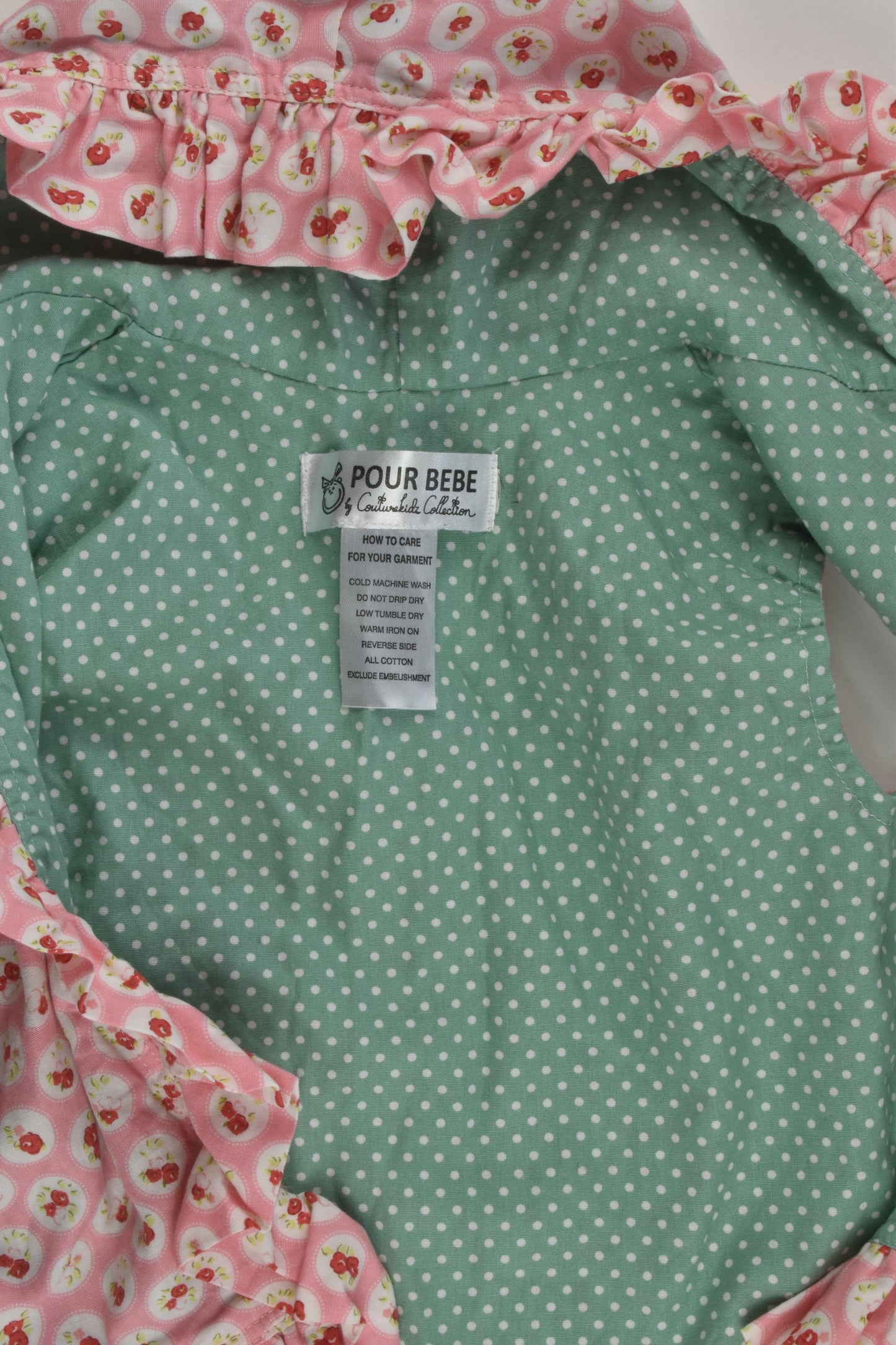 Pour Bebe by Couturekidz Collection Size 1 Floral Hooded Vest