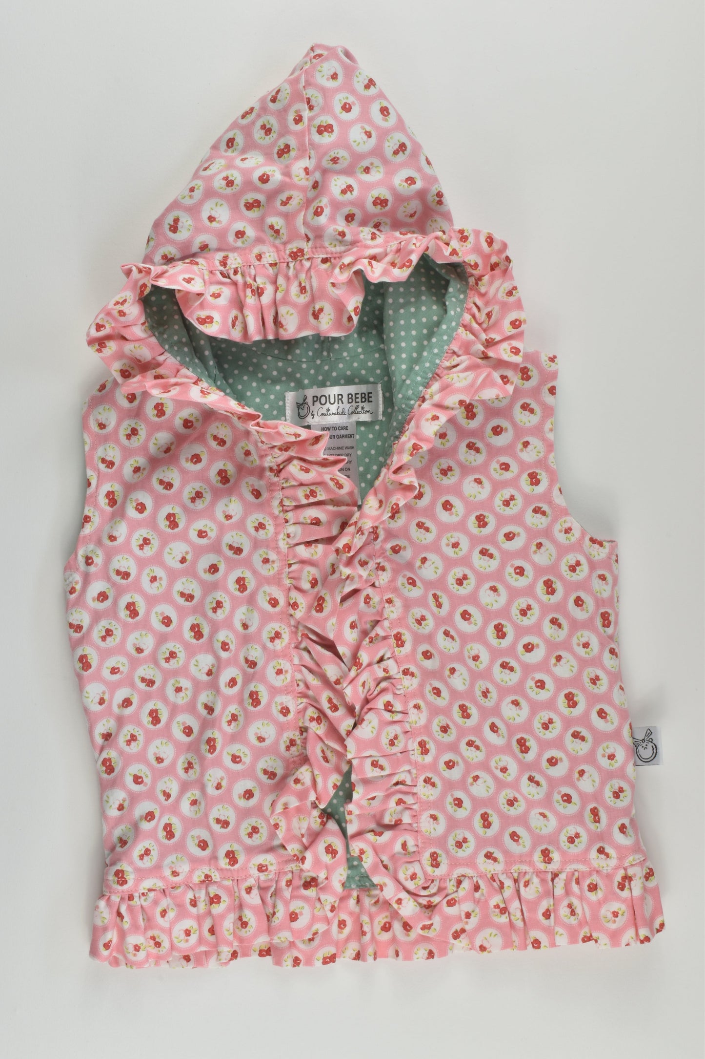 Pour Bebe by Couturekidz Collection Size 1 Floral Hooded Vest