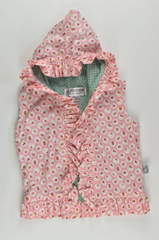 Pour Bebe by Couturekidz Collection Size 1 Floral Hooded Vest