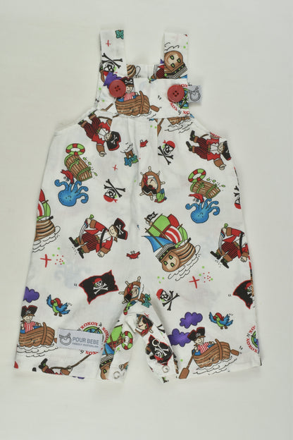 Pour Bebe by Couturekidz Size 000 Pirate Short Overalls