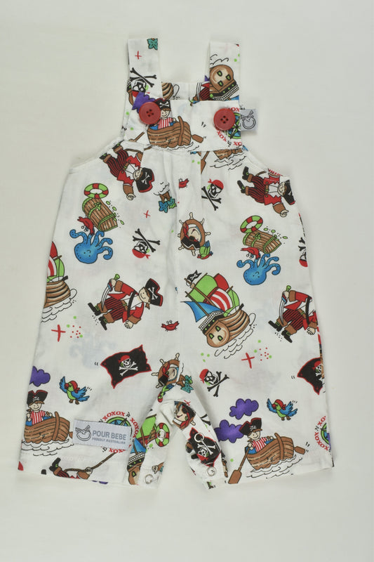 Pour Bebe by Couturekidz Size 000 Pirate Short Overalls