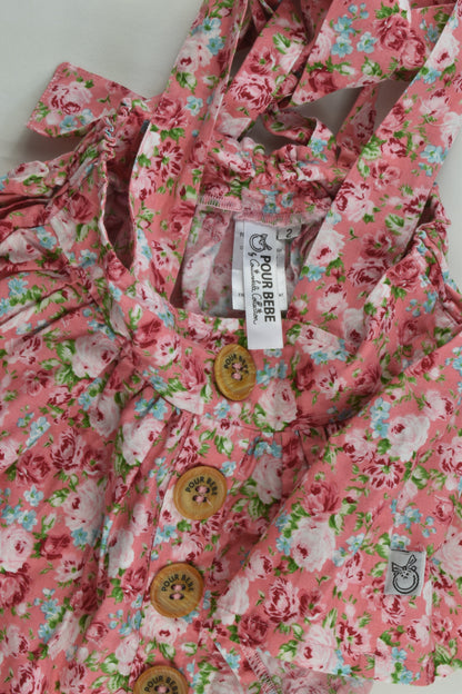 Pour Bebe by Couturekidz Size 2 Floral Suspender Skirt