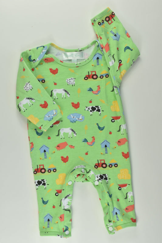 Powell Craft Size 0-6 months Farmyard Romper