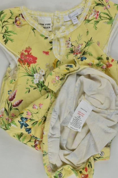 Precious Size 000 Short Floral Romper