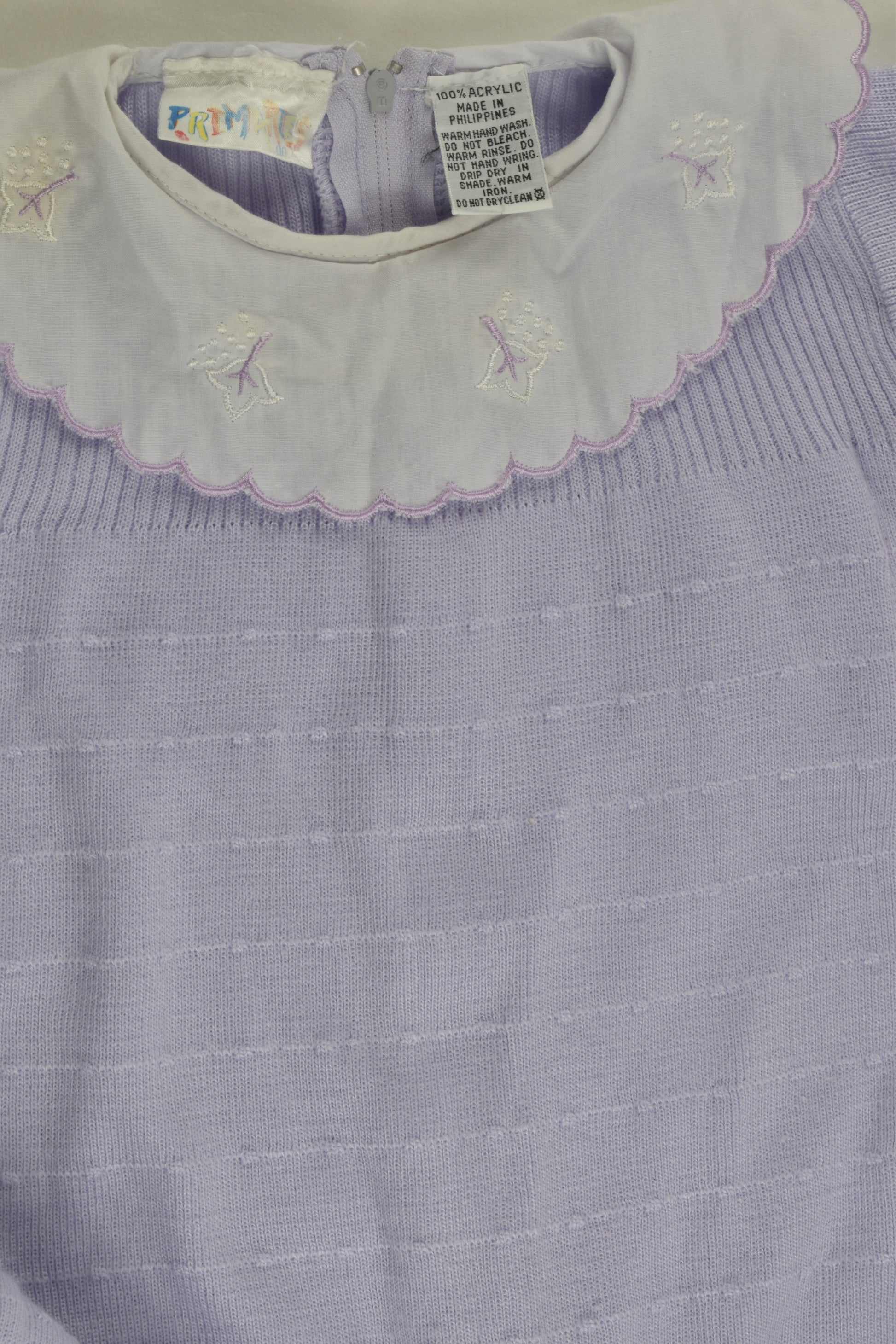 Primaries Size 00 Collared Knit Romper