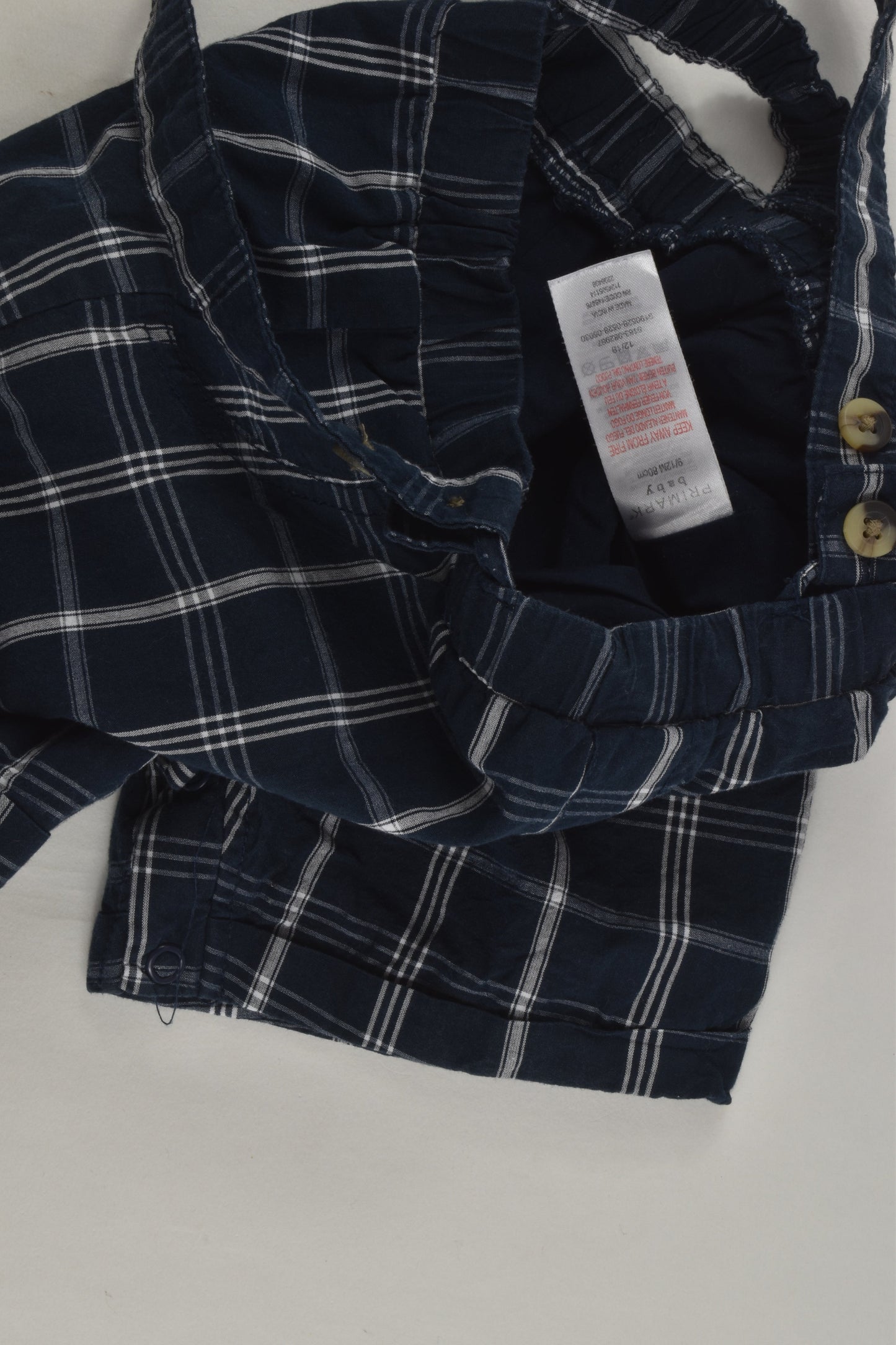Primark Size 0 (80 cm) Checked Lined Suspender Shorts