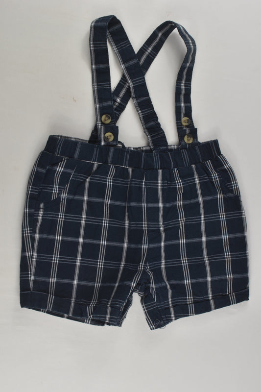Primark Size 0 (80 cm) Checked Lined Suspender Shorts